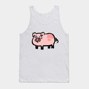 Cute Cartoon Piggy Surprise Tank Top